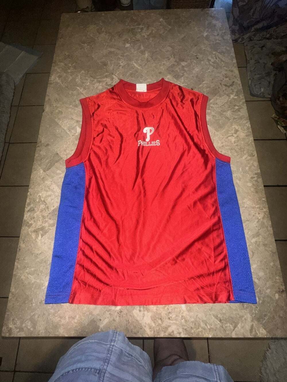Vintage Philadelphia Phillies Sleeveless Mesh Athletic Tank Top